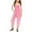 Pink, variant on Gunia Girls Jumpsuit Summer Print V Neck Sleeveless Romper Loose Fit Casual With Pockets Teens Juniors Lightweight Lovely Outwear 4-5 Years