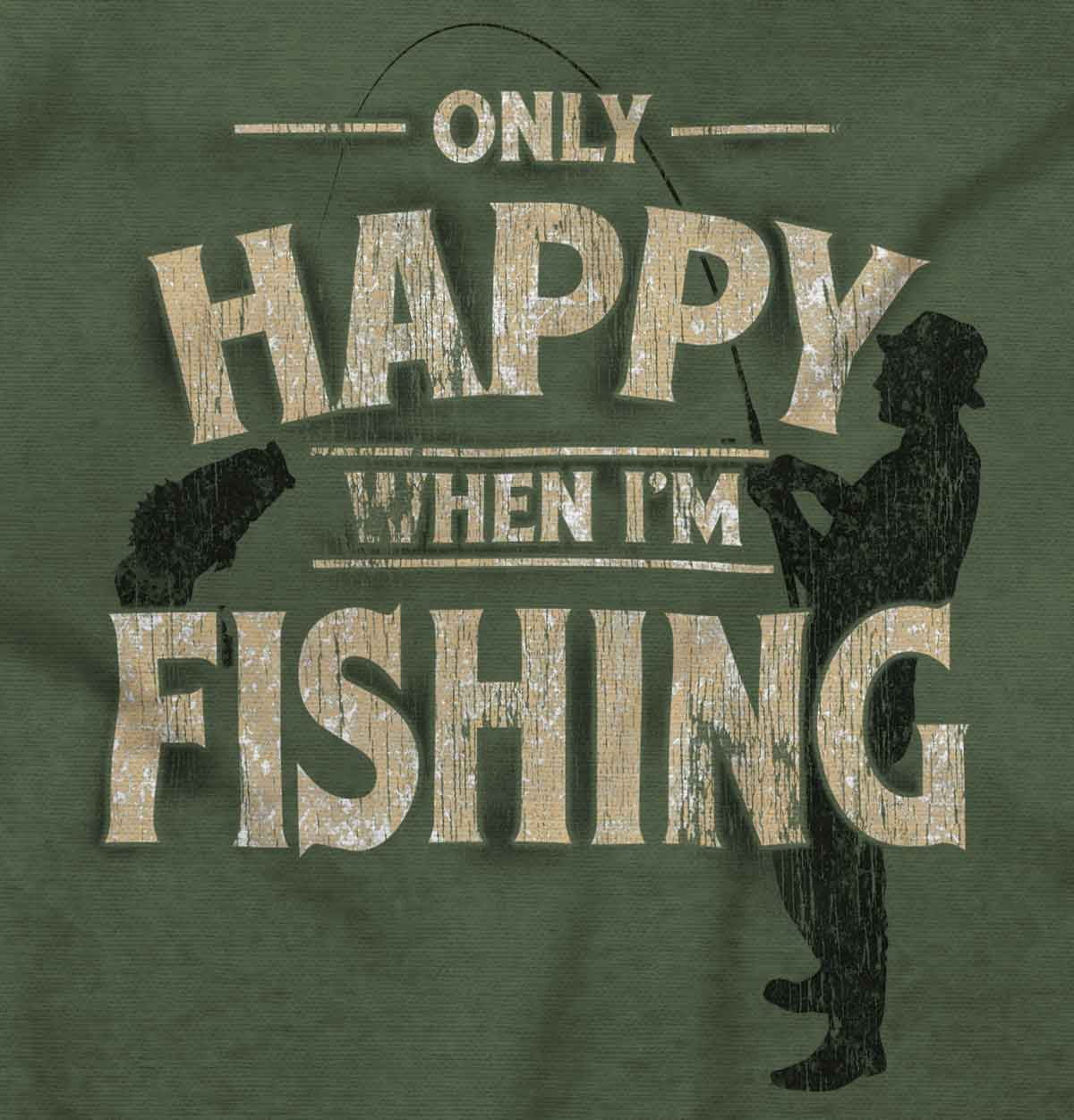 Fishing Funny Happy Angler Fishermens Hoodie Hooded Sweatshirt Men Brisco Brands X