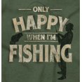 thumbnail image 2 of Fishing Funny Happy Angler Fishermens Men's Big & Tall Crewneck Graphic Tee Brisco Brands 2X, 2 of 5