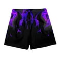 thumbnail image 4 of Men's Shorts Casual Classic Fit Drawstring Summer Beach Shorts with Elastic Waist and Pockets Purple XL, 4 of 6