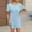 Light Blue, variant on OGLCCG Pajama Rompers for Women Summer Casual Short Sleeve Crew Neck Jumpsuits Loose Fit One Piece Sleepwear Loungwear with Pockets