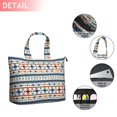 thumbnail image 2 of Blue and Orange Geometric Boho Pattern Travel Tote Bags for Women Carry On,Large Weekender Bags for Women Travel,Multi Functional Duffle Bag for Work,Shopping,Sports, 2 of 5