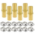 Hooshing 6PCS 3/8" Garden Hose Repair Kit Brass Hose Mender Barb