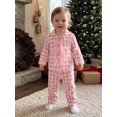 thumbnail image 6 of RUINIXCW Toddler Baby Girl Gingham Plaid Pajamas Set Christmas PJS Girl Spring Fall Winter Sleepwear Long Sleeve Button UP Shirt Pants Set Loungewear, 6 of 10
