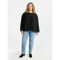 thumbnail image 5 of Terra & Sky Women’s Plus Peasant Blouse with Long Sleeves, Sizes 0X-5X, 5 of 5