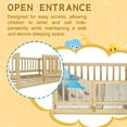 thumbnail image 5 of DreamBuck Full Size Floor Bed with Door and Fence for Montessori Floor Bed with Slats and Safety Guardrails, Wood Floor Bed Frame, Full Bed Frame for Girls, Boys, No Box Spring Needed, 5 of 8