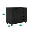thumbnail image 6 of Naomi Home Wooden Office File Storage Cabinet with Wheels, Distressed Black, 1 Unit, 6 of 7