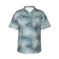 thumbnail image 1 of Fotbe enchanted winter snowflake holly Camisa Hawaiana para Hombre Unisex – Camisa Casual de Verano con Botones de Manga Corta de Algodón y Lino,XX-Large, 1 of 7