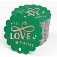 thumbnail image 4 of Inkdotpot Let Love Sparkle Wedding Bottle Tag Real Rose Gold Foil Favor Hang Tags Pack Of 100, 4 of 7