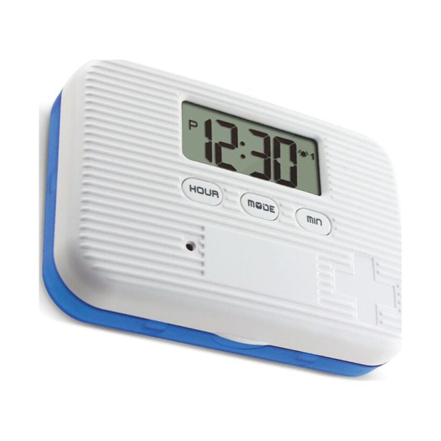 Electronic Pill Reminder with 5 Alarms Medication Light Alert Audio Container Travel 6 Grid