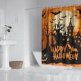 thumbnail image 2 of Shower Curtain for Bathroom Happy Halloween Evil Pumpkin House Castle Shower Curtains Durable Simple Shower Curtain Hooks Included,72x72Inch, 2 of 5