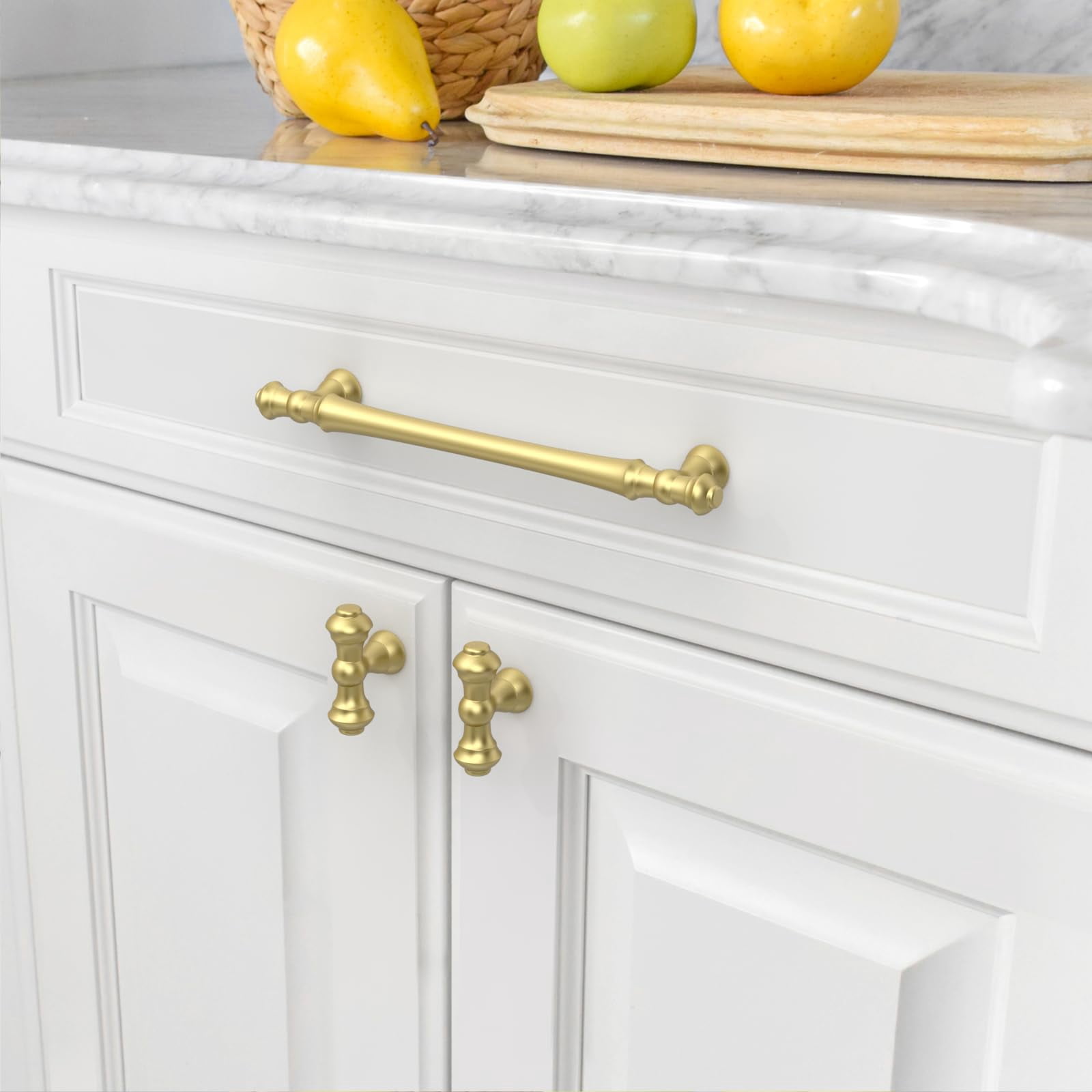 10 Pack Brushed Brass Cabinet Pulls Gold Kitchen Cabinet Handles Hardware For Cupboard Drawer Doors Bathroom Furniture