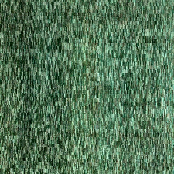 Ahgly Company Machine Washable Indoor Square Abstract Turquoise Blue Modern Area Rugs, 5' Square