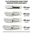thumbnail image 4 of 25 Pack Rok Hardware Heavy Duty 3/16"" (5Mm) Shelf Pin Spoon Shaped Cabinet Support Pegs Holder Metal Nickel Finish - Roksp5N, 4 of 4