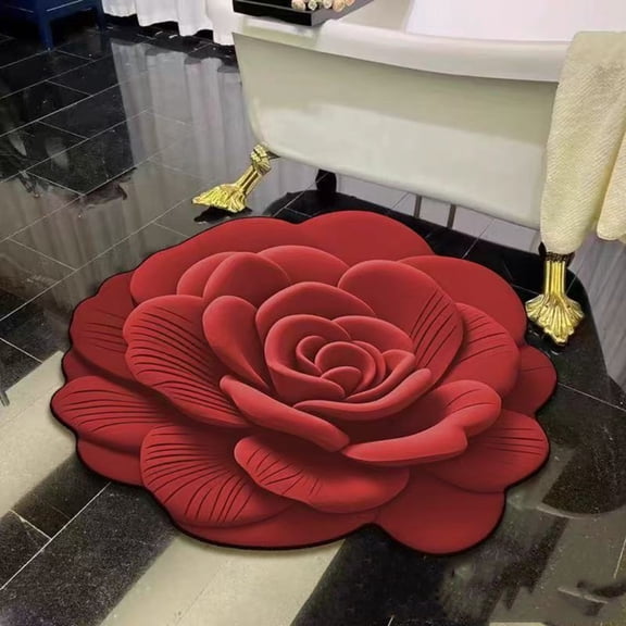 3D Visual Entryway Rug, Durable Non-Slip Water Absorbent Easy To Clean 3D Printed Design Floor Mat For Home, Bathroom, Entryway, Indoor Use With Enhanced Grip & Quick Drying