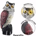 thumbnail image 4 of Toystoory Estatua de búho con cabeza giratoria para disuasión eficaz de aves, cabezal giratorio superrealista para disuadir aves Jardín y Patio, 4 of 6