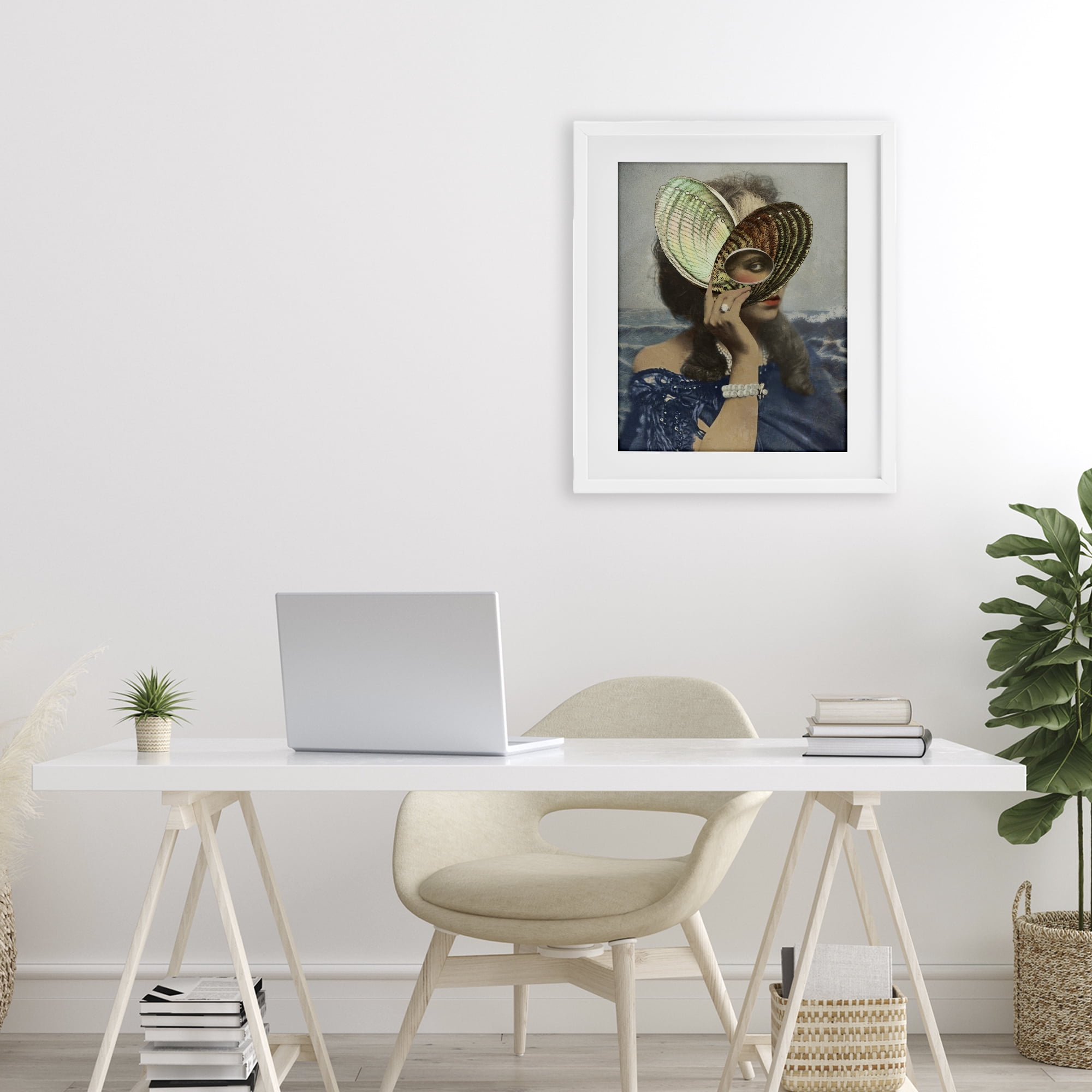 Stupell Industries Portrait of Naturalist White Framed Print Under Glass, design by Victoria Barnes
