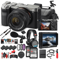 Sony Alpha a7C Mirrorless Camera W/ 28-60mm Lens Silver ILCE7CL/S - Pro Bundle(International Model)