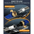 thumbnail image 6 of QCQHDU Hydro Jet Power Pressure Washer Wand - Portable High Pressure Water Gun, Watering Sprayer Cleaning Tool with 2 Different Nozzles and Hose Quick Connectors for Car Window Glass Washing, 6 of 6