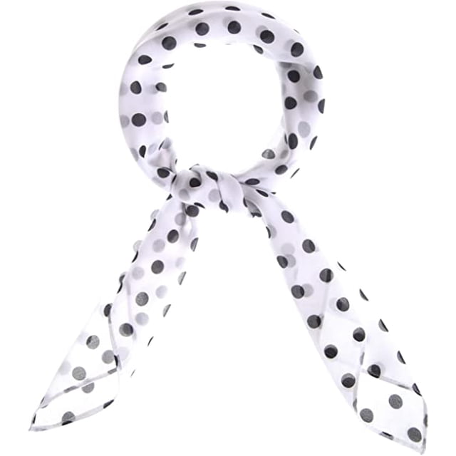 Mujeres años 50 gasa pura cuello cuadrado cabeza bufandas cabeza decoración cuello decoración para el verano mejor regalo blanco con punto Sincero Hogar