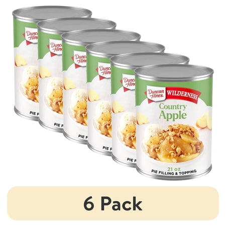 (6 pack) Duncan Hines Wilderness, Country Apple Pie Filling and Topping, Ready to Use, 21 oz.