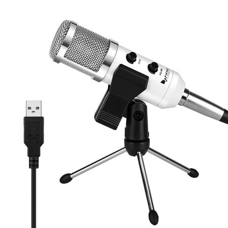 Fifine USB Microphone, Plug & Play Condenser Microphone For PC/Computer, Podcasting,