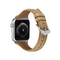 thumbnail image 3 of Bands Compatible with Apple Watch Band 38mm 40mm 41mm, Argyle Engraved Genuine Leather Wristband Starp for iWatch SE SE2 Series 9 8 7 6 5 4 3 2 1 Women Men,Khaki, 3 of 8