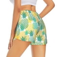 thumbnail image 3 of Sigee Pineapples1 for Women's Athletic Shorts High Waisted Running Shorts Pocket Sporty Short Gym Elastic Workout ShortsSmall, 3 of 9