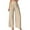 Khaki, variant on Qulqfy Wide Leg Trousers Women Palazzo Dressy Formal Trousers Beige Office Womens High Waist Pants L