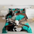 thumbnail image 2 of Castle Fairy Bull Skull 3-Piece Full Comforter Set, Hunting Western Bedding, 2 of 8