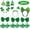 A-Green, variant on Lilgiuy Women St Patricks Day Costume Accessories Set for Birthday St. Patrick's Day Party Cosplay Parade Supplies(Green,One Size)