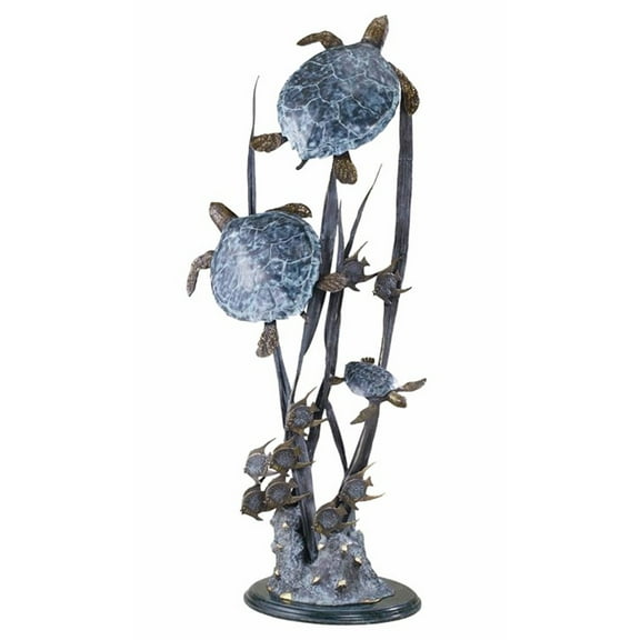 SPI Sea Turtle Trio Seascape Statue 52 1/2 inches Tall