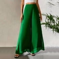 thumbnail image 6 of Costeam Womens Chiffon High Waist Wide Leg Pants Full Inner Lining Side Slip Pockets Full Length Lightweight Flowy Loose Straight Casual Dress Trousers, 6 of 7