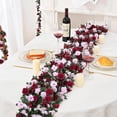thumbnail image 2 of Flower Garland Rose Vines, 8 Strands 66Ft Flower Vines for Bedroom, Rose Flower Garland Decoration, Wine Red and Pink Rose Floral Garland for Room Birthday Wedding Party Garden Wall Decor, 2 of 5