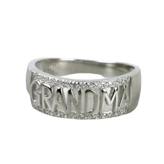 HeartsAndYou 0.5ct Round Cut Moissanite Grandmother Gifting Ring 18k White Gold Over Silver