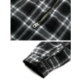thumbnail image 3 of WenVen Men's Flannel Sherpa Lined Full Zip Shirt Jacket（Black,S）, 3 of 7