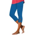 thumbnail image 2 of Capri Leggings for Women 2026 Casual Summer Capri Pants Stretch Slimming Workout Yoga Pants Women Hollow Out Leggings 17-Royal Blue L, 2 of 4