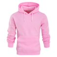 thumbnail image 3 of Curuila Mens Two Piece Set Long Sleeve Solid Color Hoodie Sweatsuit Long Pants 2Pcs Casual Autumn Winter Outfit Set Pink Size Xl, 3 of 3