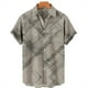 thumbnail image 2 of Camisas De Compresion Casual Hombres Solapa Estampado Manga Corta Puños Botón Puerto Estilo Floral Camisa Sand Beach Hawaiianss Summer Top (Khaki, M), 2 of 4