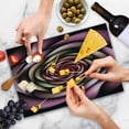 thumbnail image 4 of Spires Cutting Board, Rose Petals Curved Winds Around Fixed Center Point at Increasing Digital Design, Decorative Tempered Glass Cutting and Serving Board, Large Size, Multicolor, by Ambesonne, 4 of 5