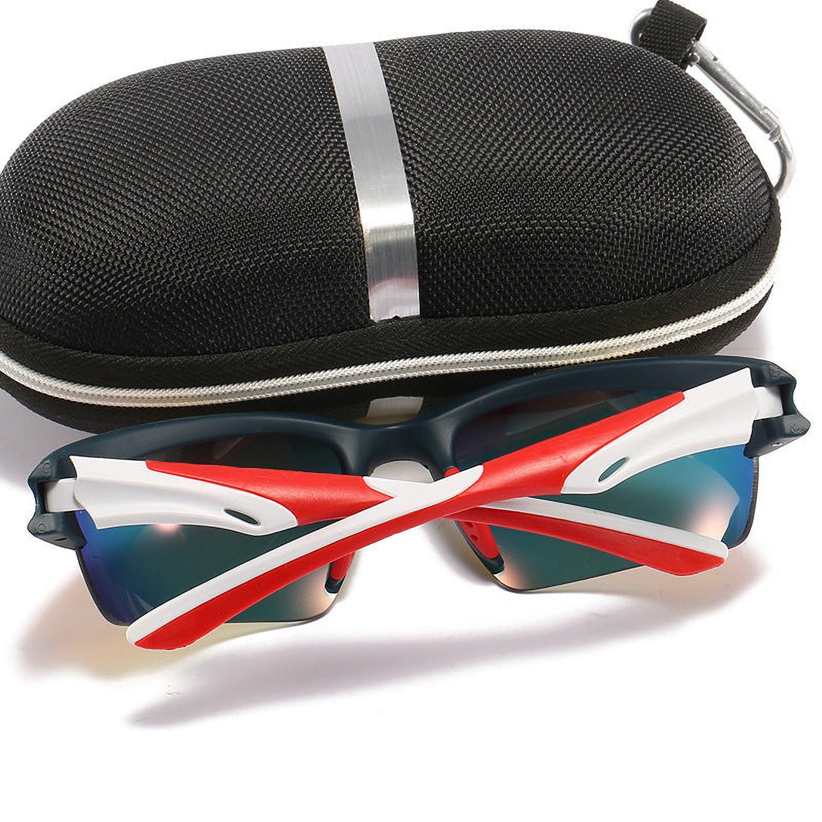 Mens Sports Sunglasses Polarized UV400 Protection Driving Fishing TR90 Frame PC Lens Strong For Big Face
