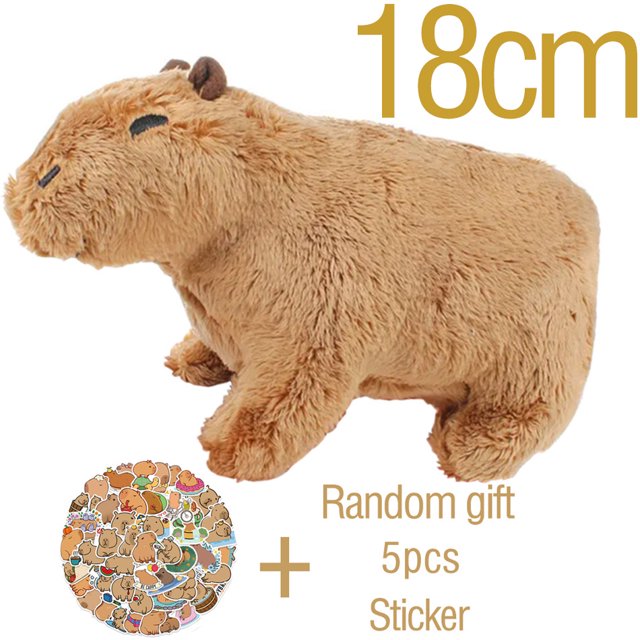 18cm Capybara peluches animales de peluche marrón simulación esponjosa muñecas suaves juguetes muñecas de la vida Real niños Dirthday regalo de Navidad xuanjing unisex