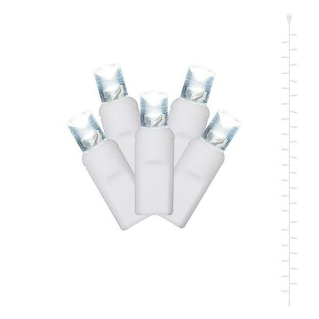 Vickerman X13W558 50Lt x 24 ft. Long Wide Angle White Wire Curtain Light Set with Pure White LED Lights