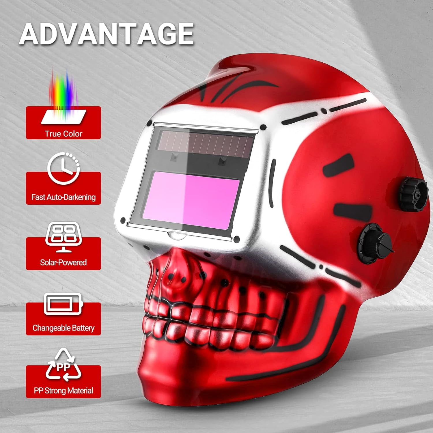 Welding Helmet Auto Darkening: DEKORPO True Color Solar Powered Auto Darkening Welding Welder Mask Hood Helmets
