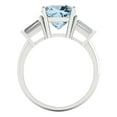 thumbnail image 4 of Three-Stone Engagement Ring for Women - 3ct Simulated Blue Diamond in 14K White Gold Promise Ring, 4 of 6