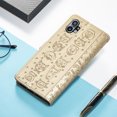 thumbnail image 3 of for Nothing Phone (1) Case, Premium PU Leather Wallet Case [Cat & Dog & Flowers Embossed] Card Slots Kickstand Magnetic Closure Flip Case Cover for Nothing Phone (1),Gold, 3 of 6