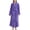 Purple, variant on Women's Fuzzy Bath Robe Fleece Plush Long Bathrobes Thick Winter Warm Baggy Long Bathrobe Belt Comfy Cold Weather Blue Medium-Large