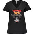 thumbnail image 3 of Inktastic Boston Terrier Dog Gift Women's Plus Size V-Neck T-Shirt, 3 of 5