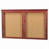 Aarco Products CBC3660RC Enclosed Bulletin Board with Cherry Frame and Crown Molding