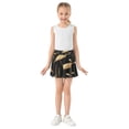 thumbnail image 3 of Girls' Skorts Elastic Waist Skorts with Inner Shorts Athletic Workout Shorts Skirts Delicate Gold Leaf Pattern Medium, 3 of 9
